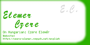elemer czere business card