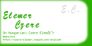 elemer czere business card